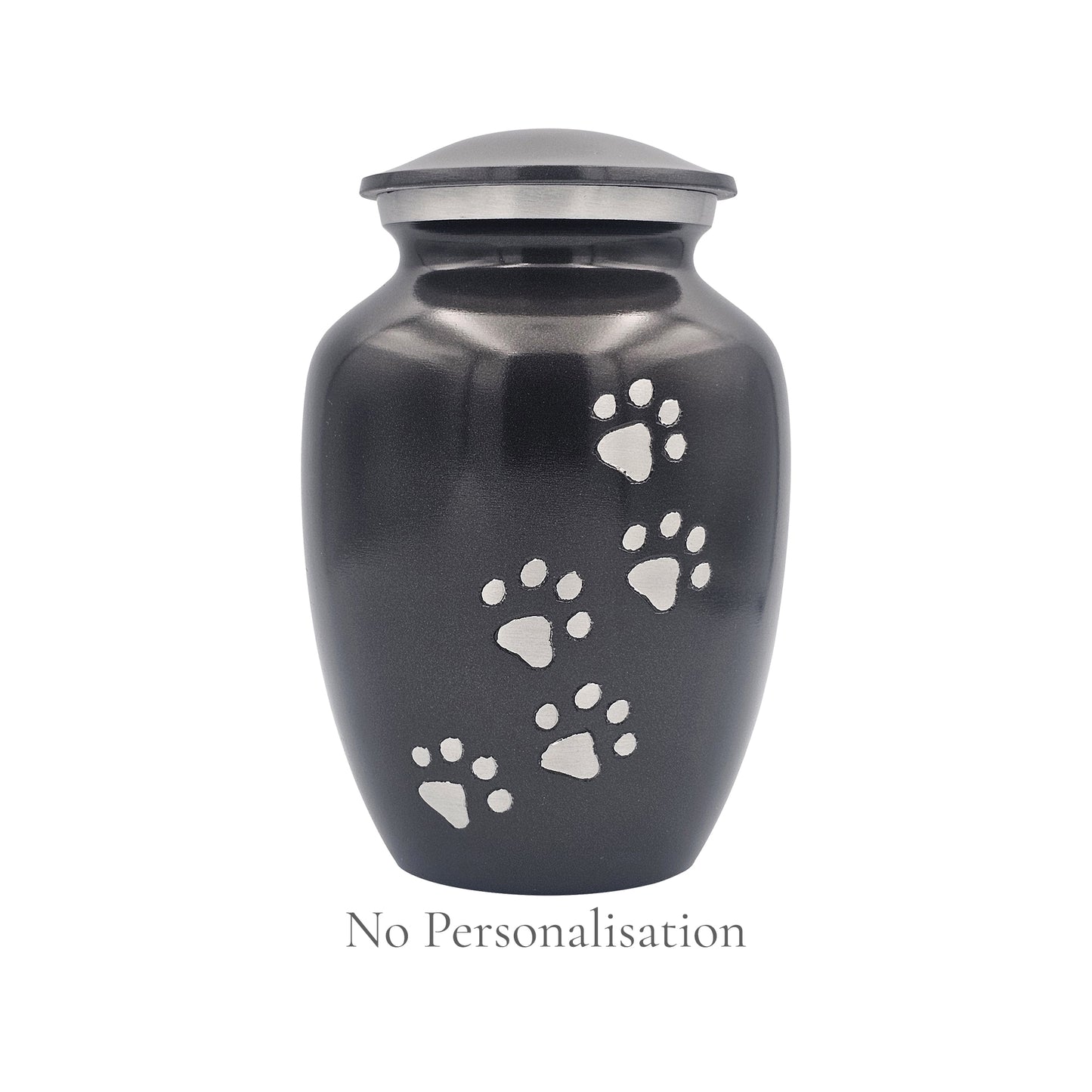 Grey Running Paw Pet Urn – Personalised - For Pets upto 30kg/66lbs