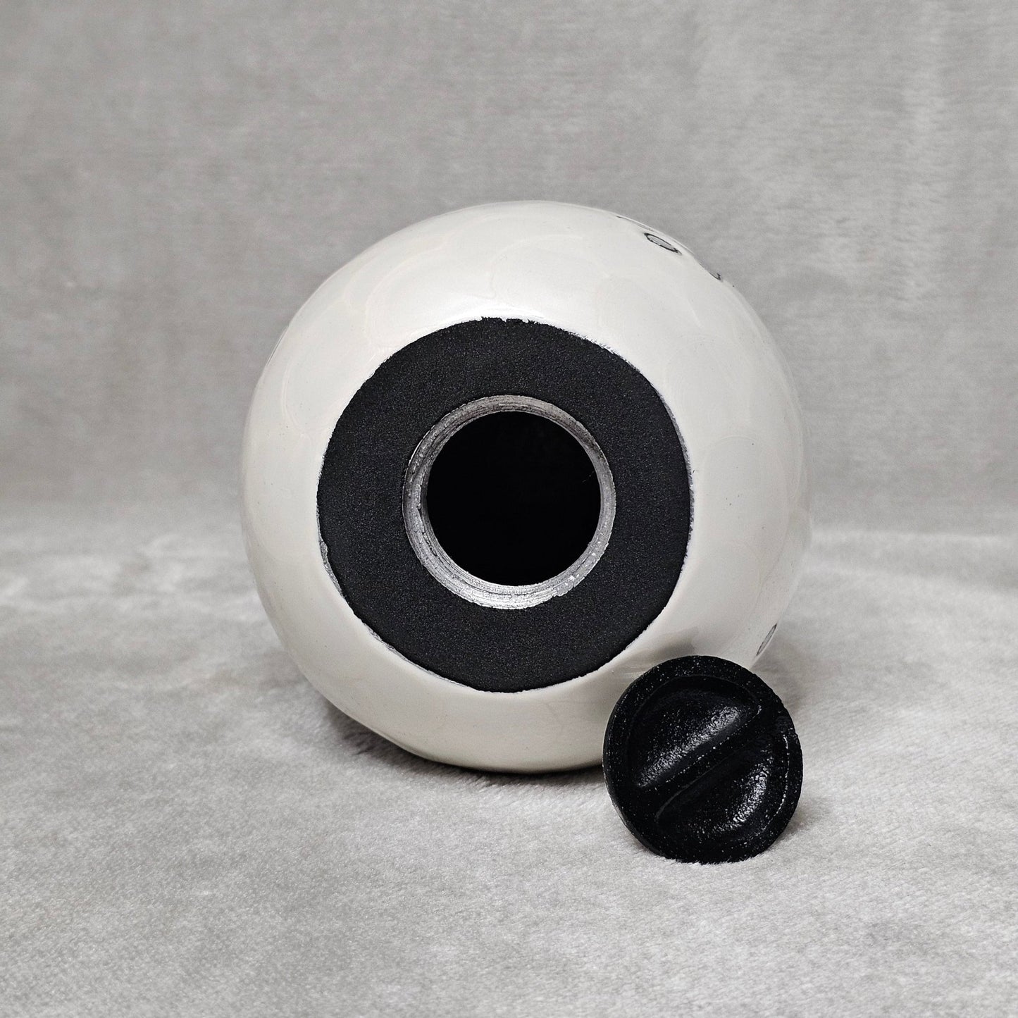 Enamel White Personalised Pet Loss Teardrop Urn - Free Velvet Box & Velvet Bag - Living Forever Memories - For then, For now, Forever.