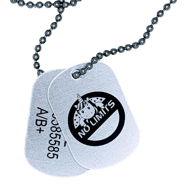 ACU Approved ID Tags. (Silver & Black Tags) - LFmemories - For Then, For Now, Forever.