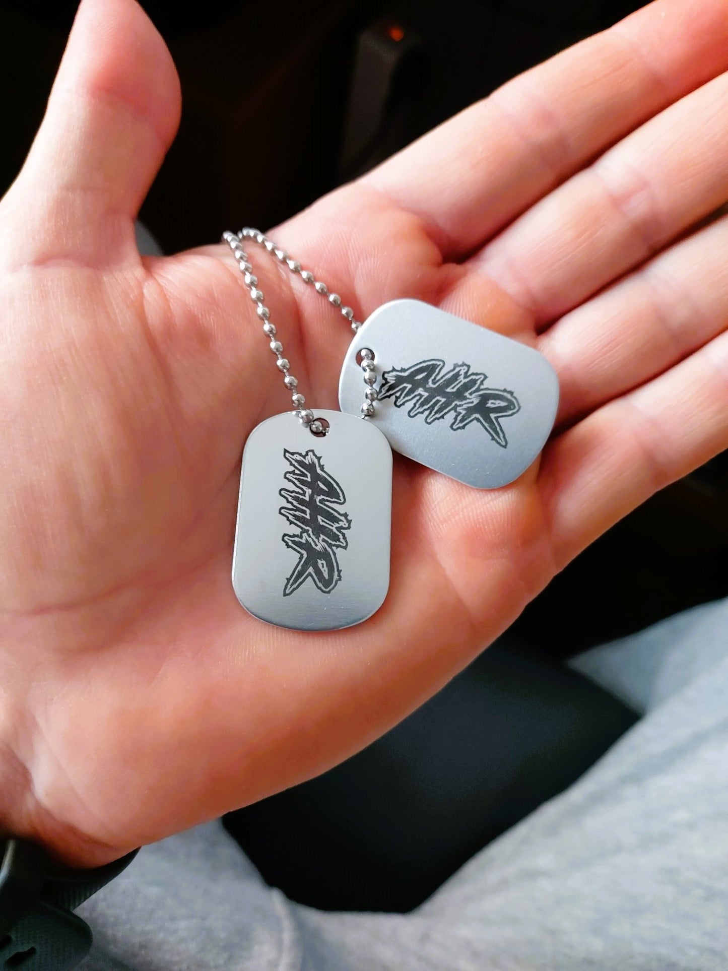 ACU Compliant ID Tags Silver & Black Tags. (Team/Bespoke Logos accepted) - LFmemories - For Then, For Now, Forever.