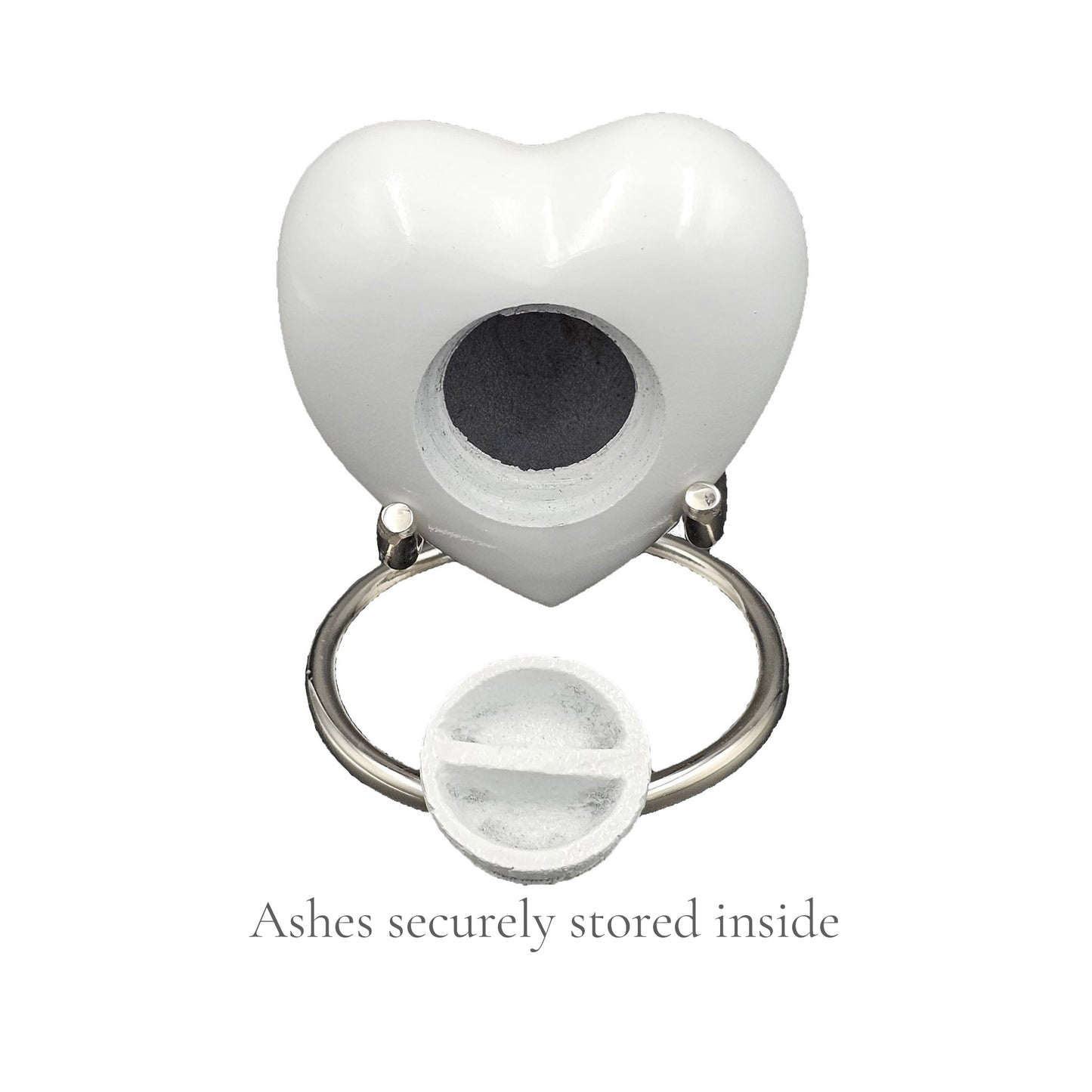 Small White Heart Pet Urn – Personalised - For Pets upto 2.1k0g/4.63lbs - LFmemories - For Then, For Now, Forever.