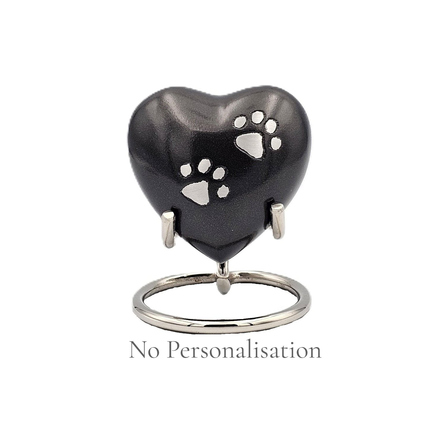 Small Grey Heart Pet Urn – Personalised - For Pets upto 2.1k0g/4.63lbs (Copy) - LFmemories - For Then, For Now, Forever.