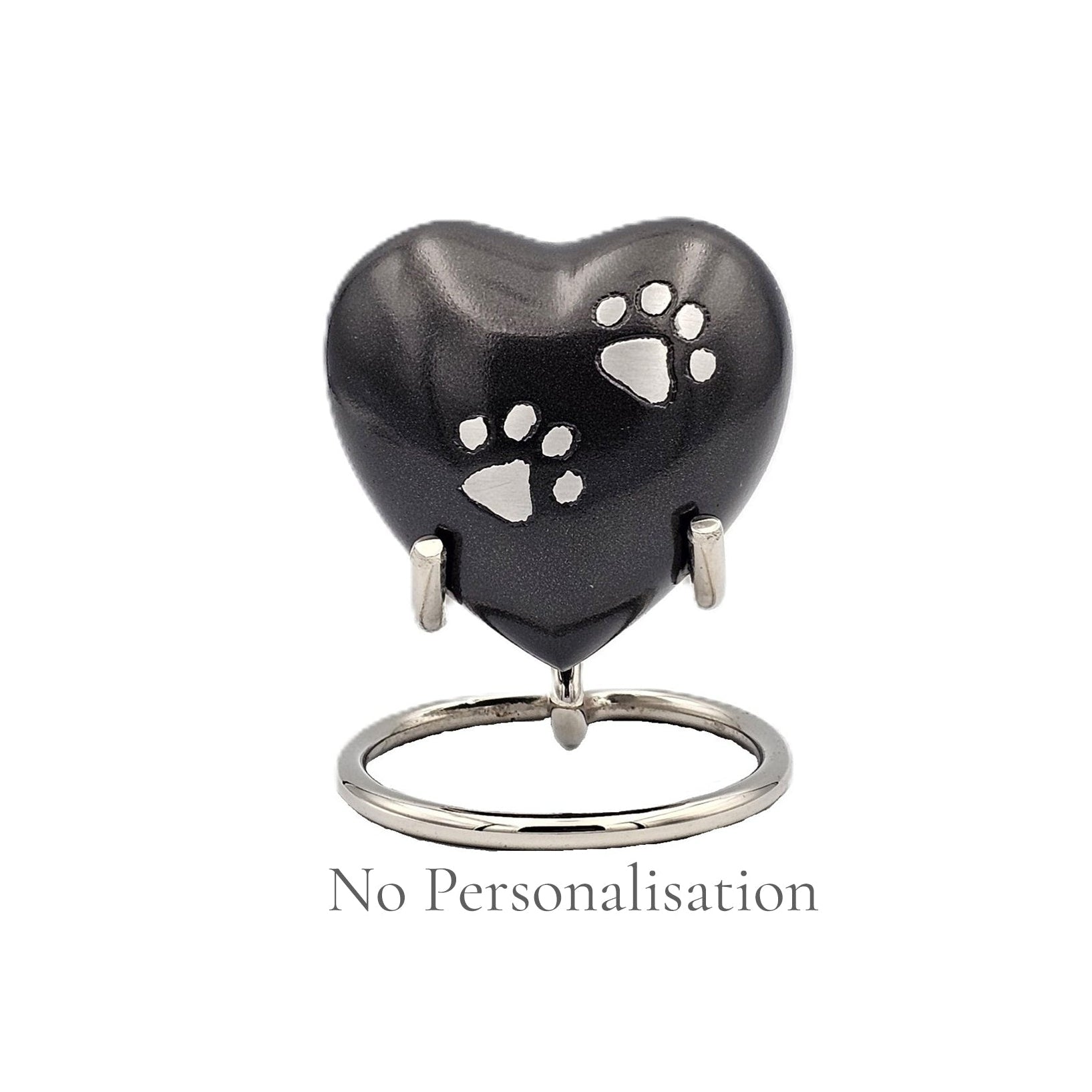 Small Grey Heart Pet Urn – Personalised - For Pets upto 2.1k0g/4.63lbs (Copy) - LFmemories - For Then, For Now, Forever.