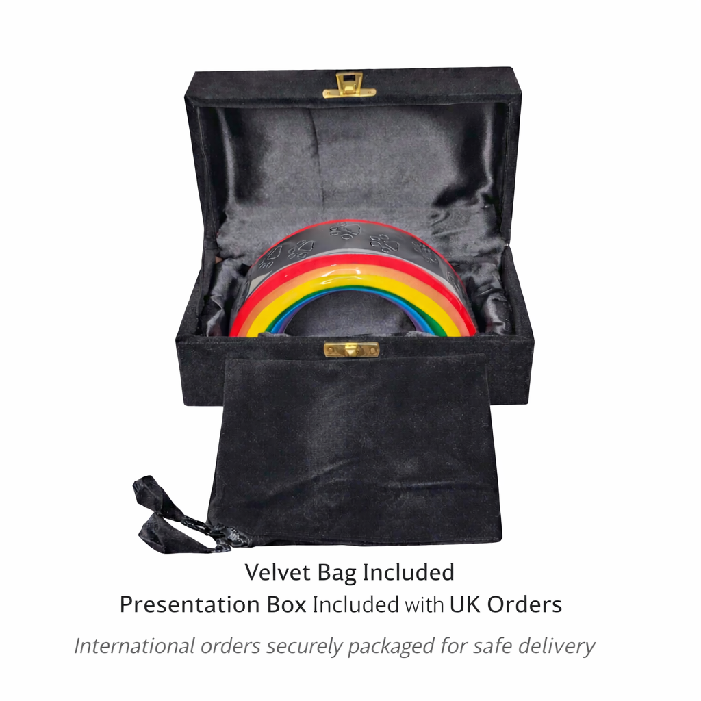 Large Rainbow Bridge Pet Urn – Personalised - For Pets upto 30kg/66lbs - LFmemories - For Then, For Now, Forever.