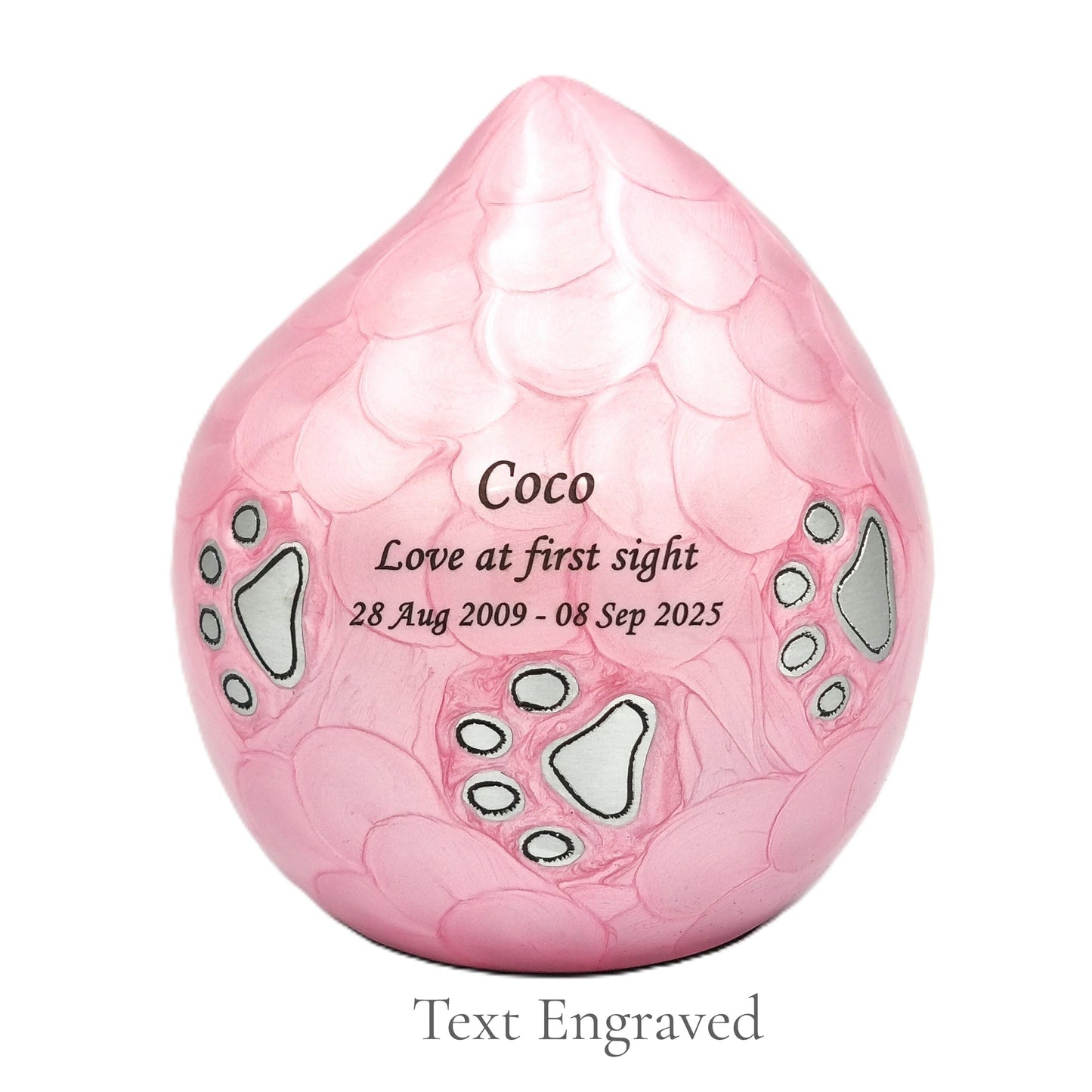 Direct to urn text engraved