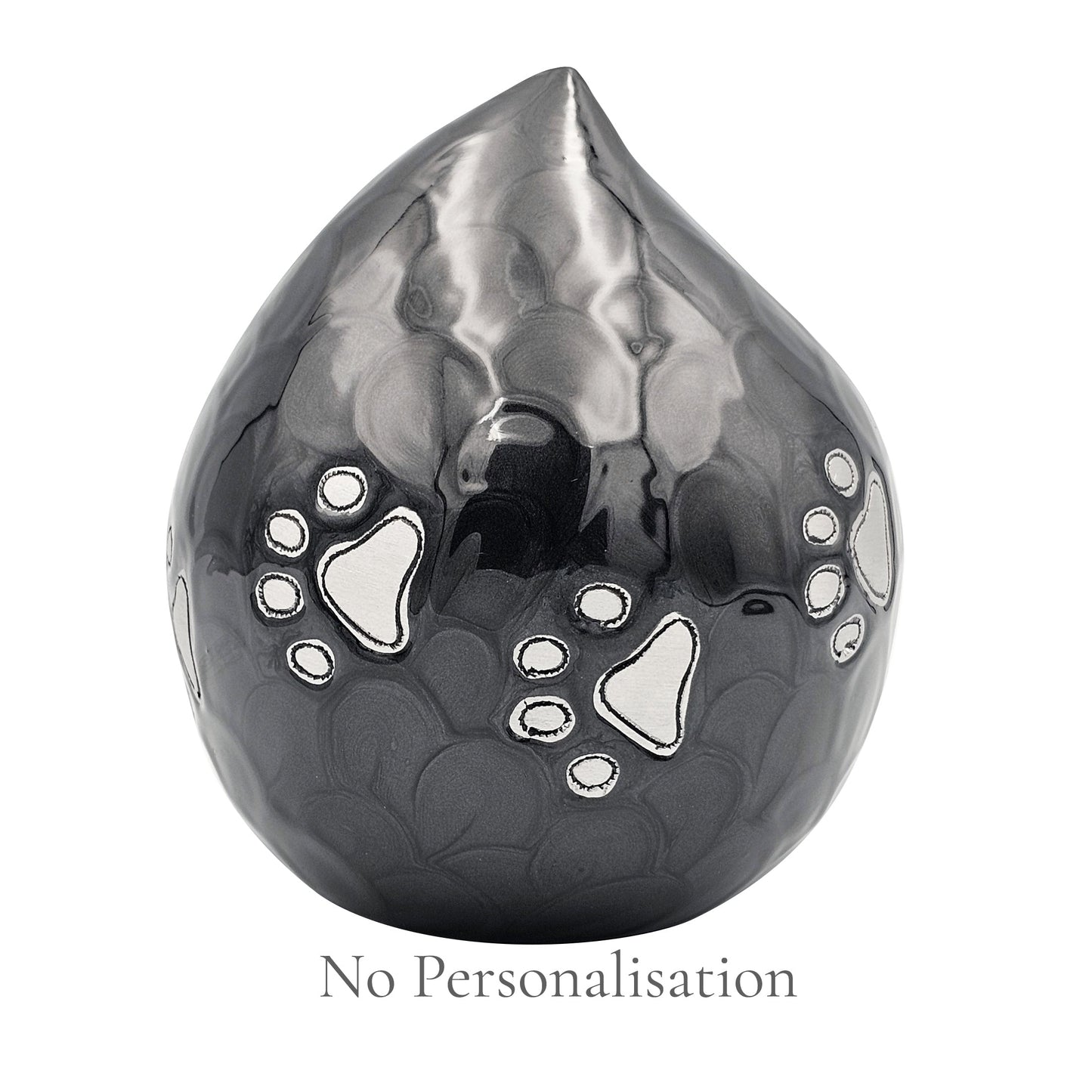 Charcoal Grey Teardrop Pet Urn – Personalised - For Pets upto 20kg/44lbs