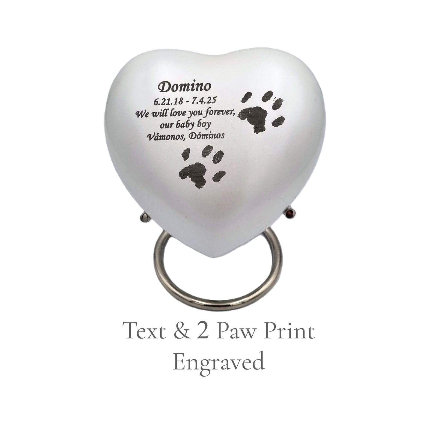 Text & 2 paw print