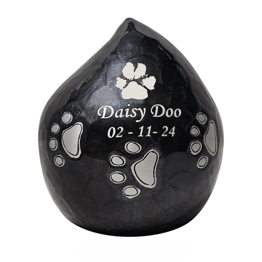 Text & PawPrint Engraved