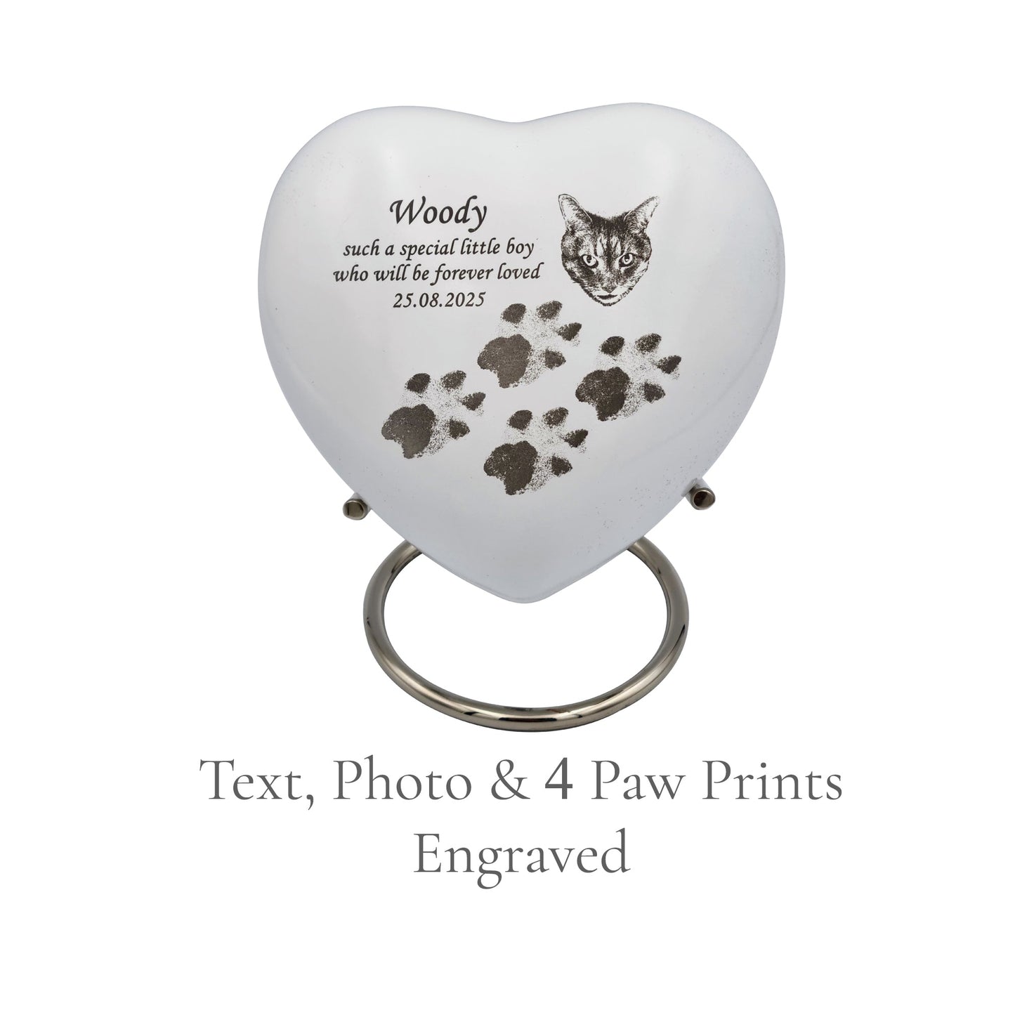 Text Photo 4PawPrints engrave onto the urn