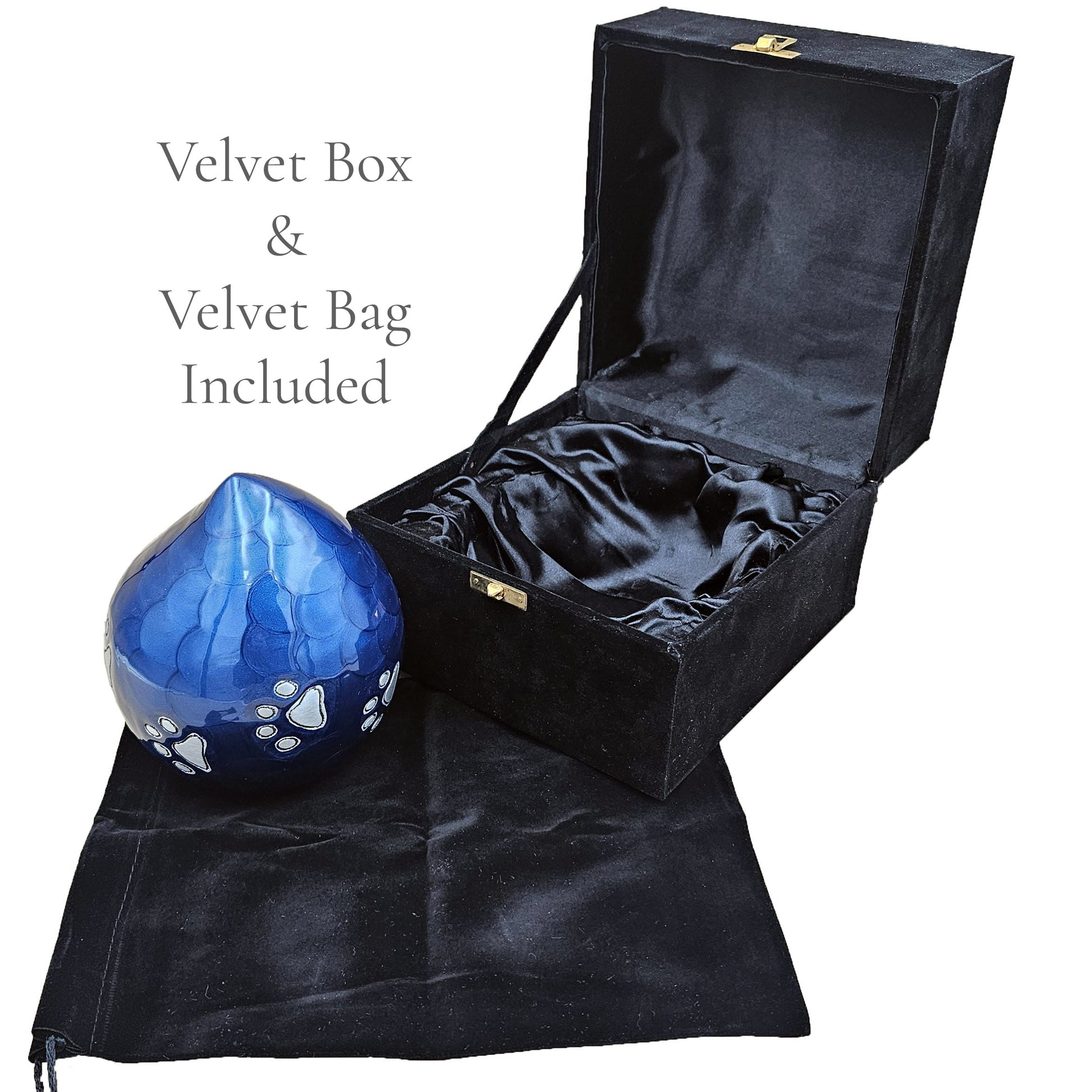 Velvet Box & Velvet Bag Included with your urn