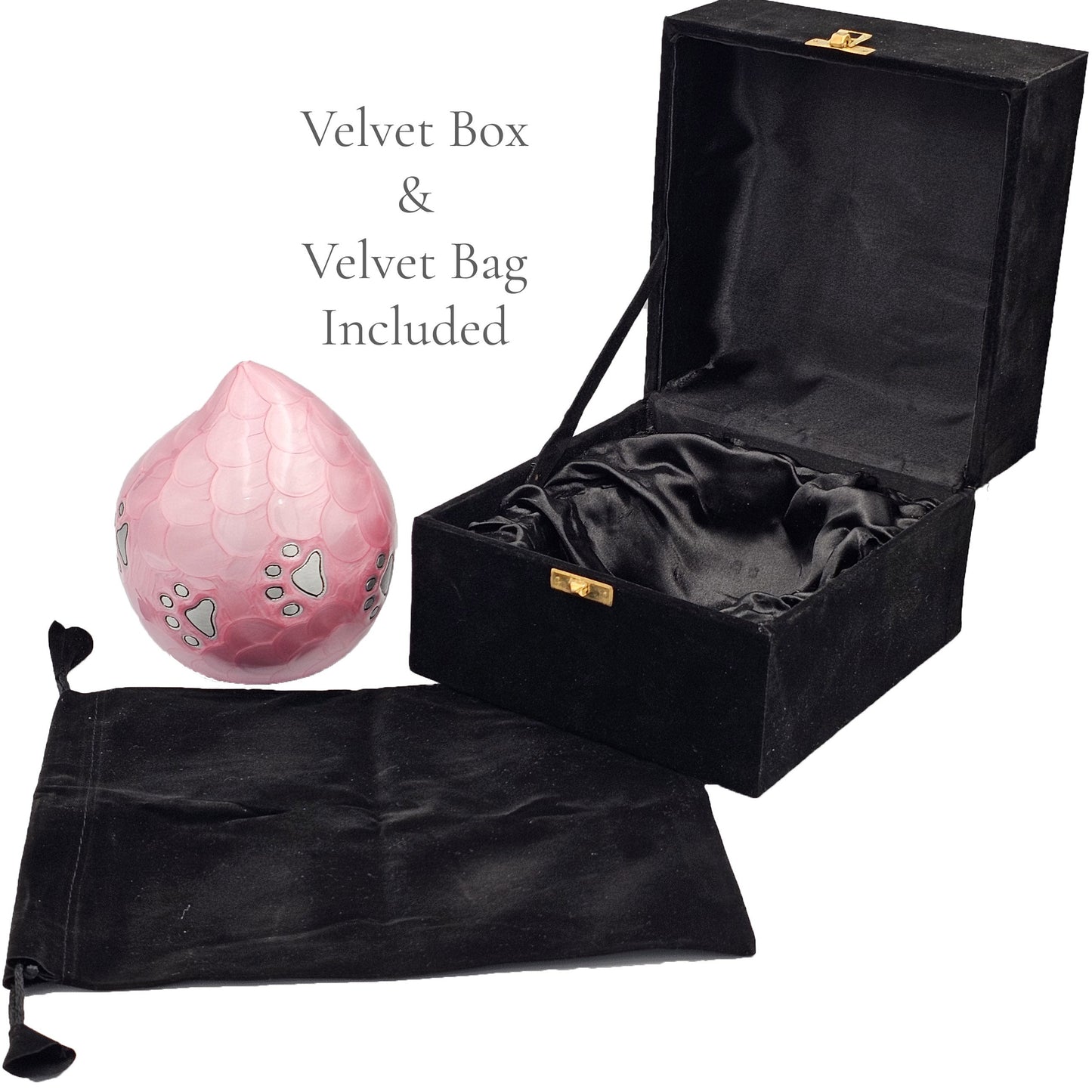 Velvet Box & Velvet Bag Included with your urn