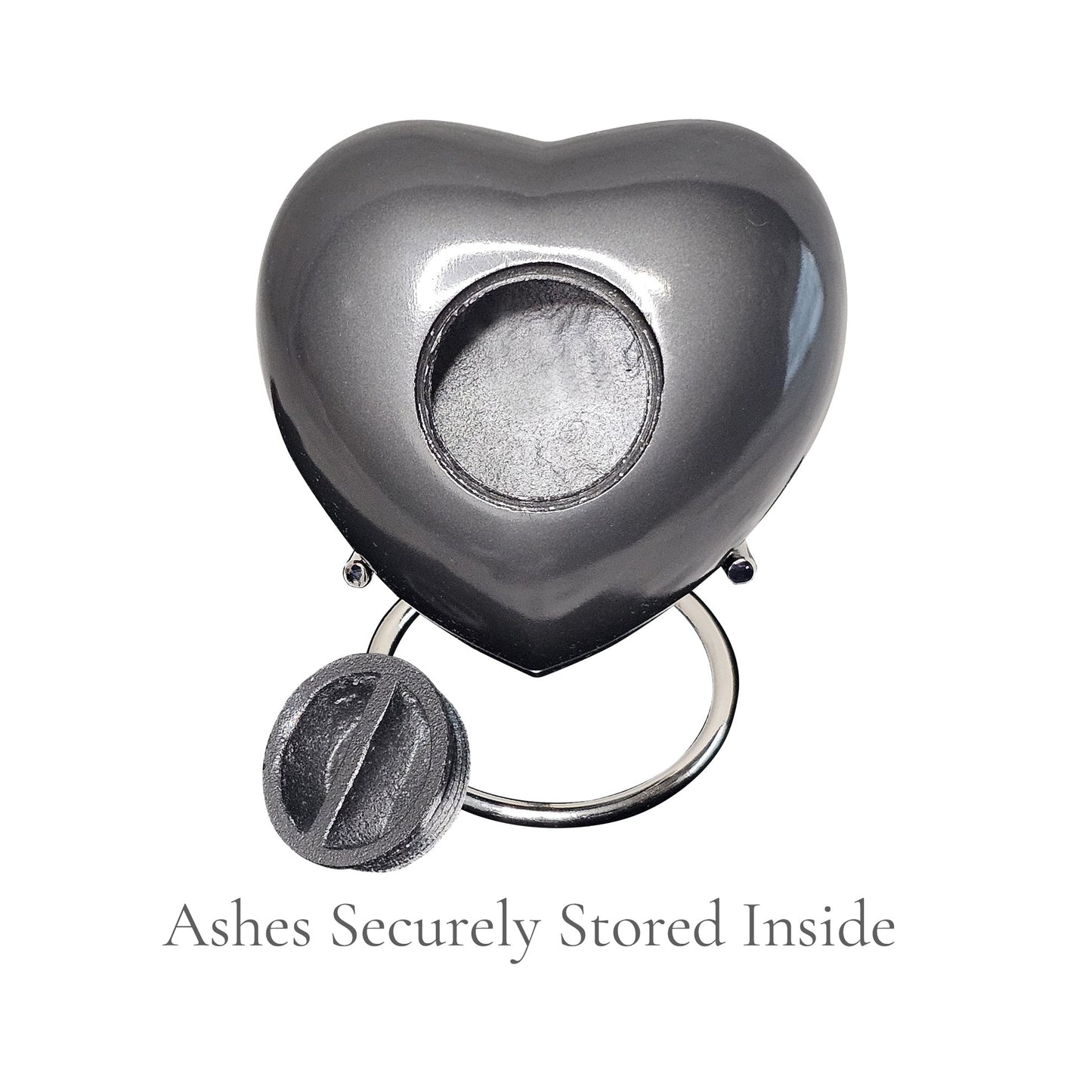 ashes storage in back of urn