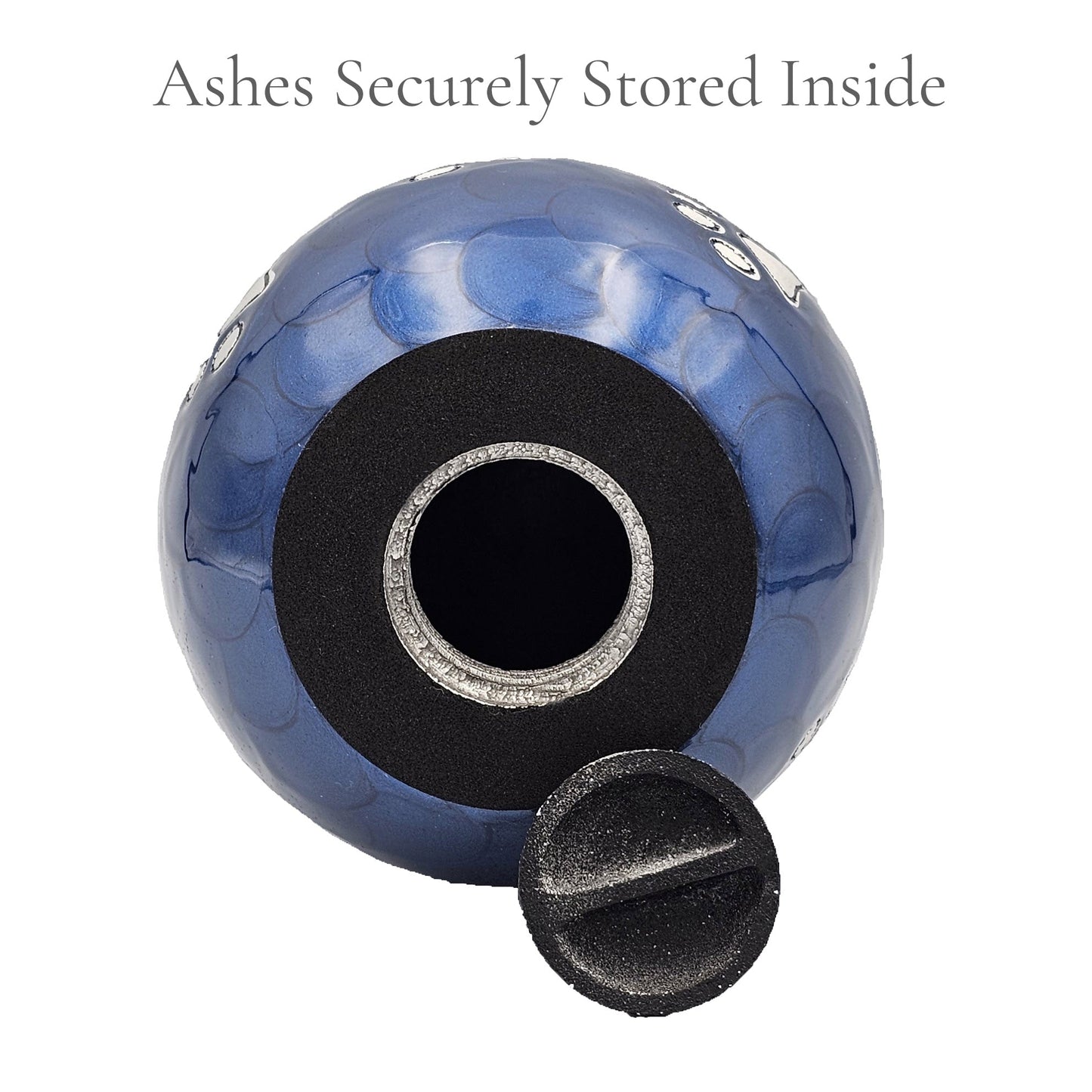 ashes stored within the urn