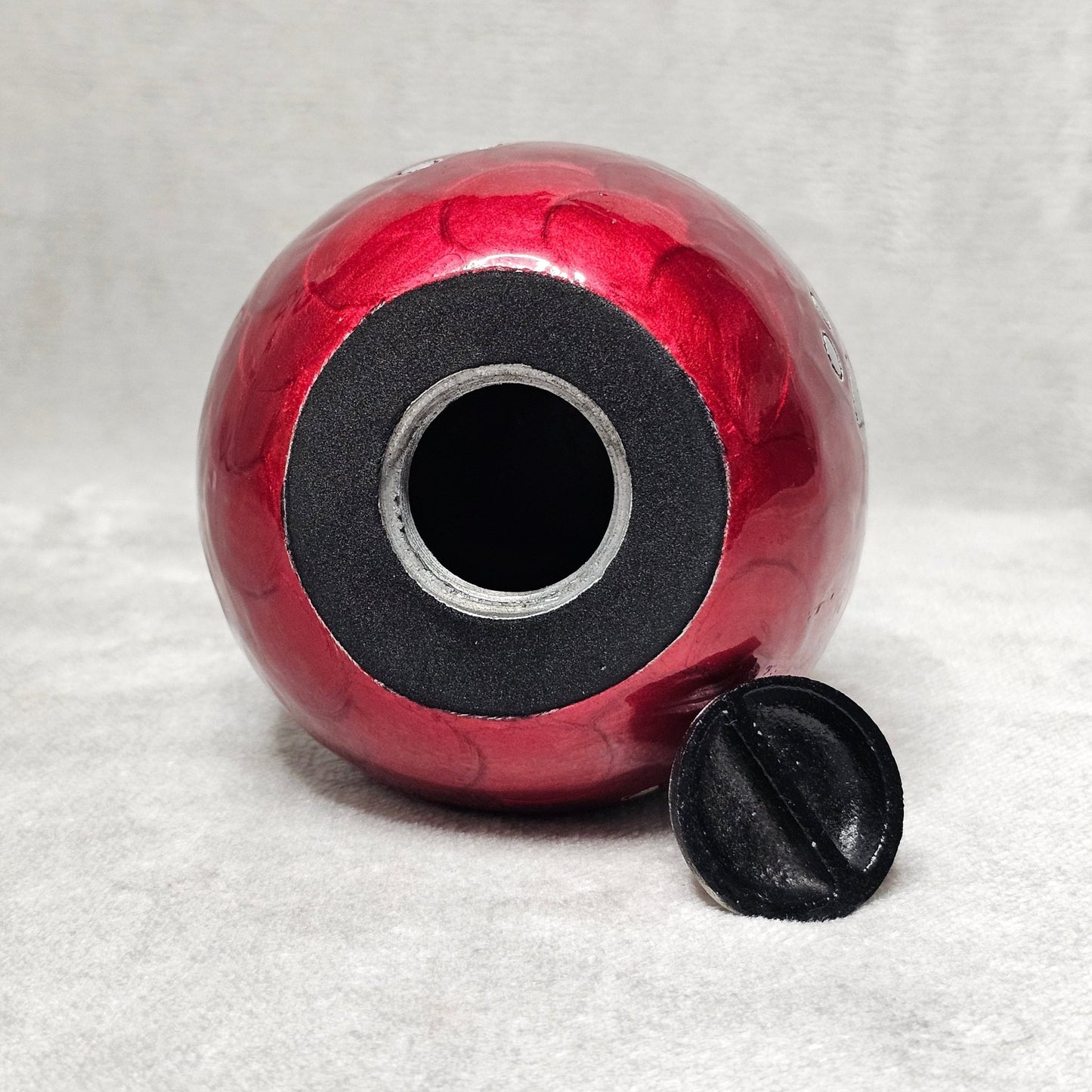 Deep Red Personalised Pet Loss Teardrop Urn - Free Velvet Box & Velvet Bag - Living Forever Memories - For then, For now, Forever.