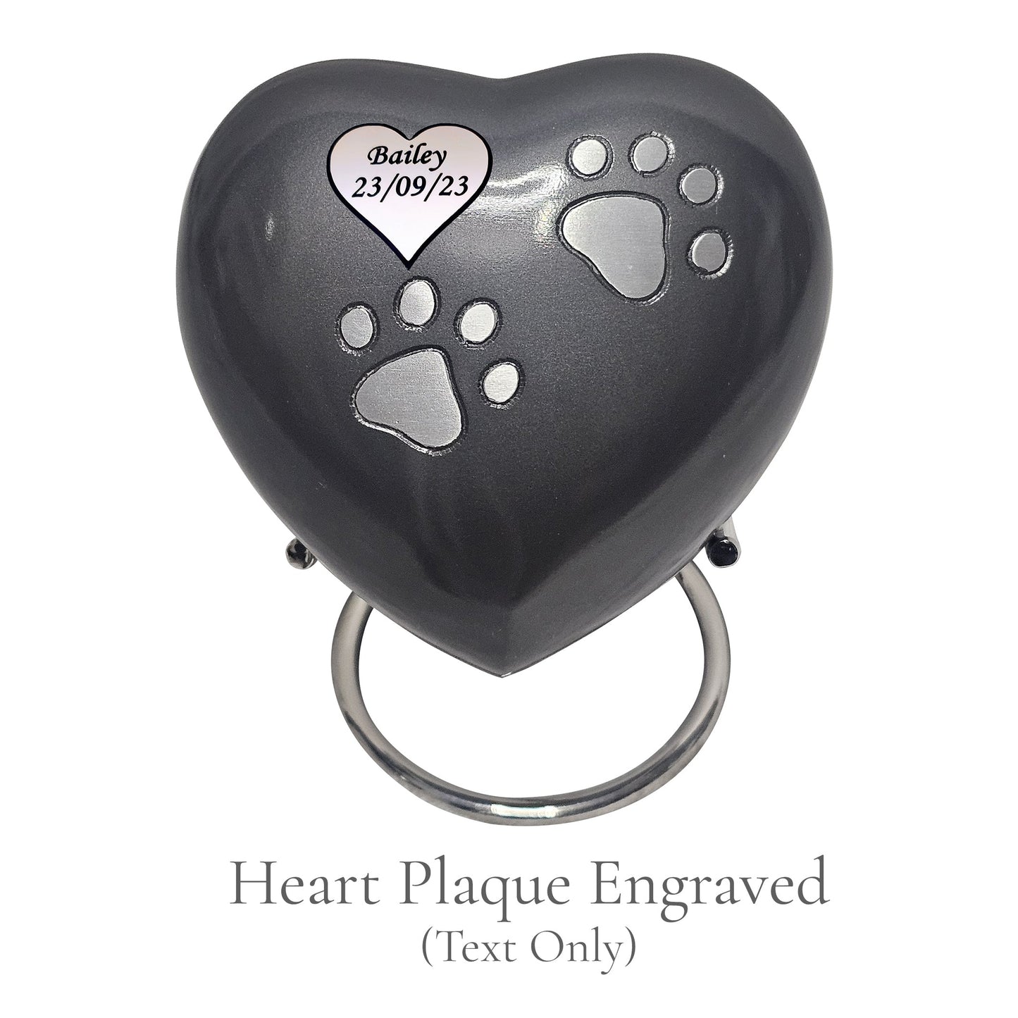heart plaque text only engraved