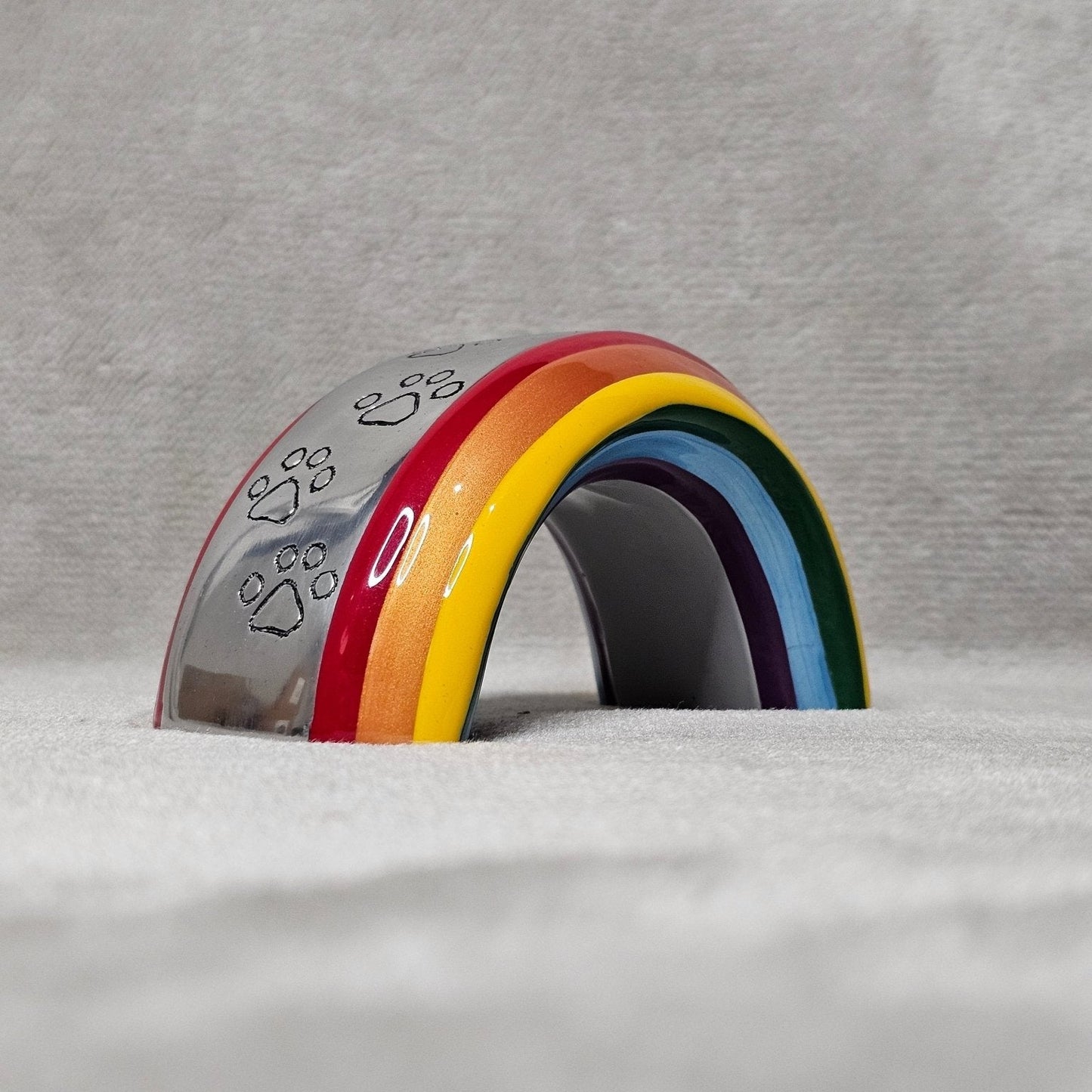 Personalised Keepsake Size Rainbow Bridge - Living Forever Memories - For then, For now, Forever.