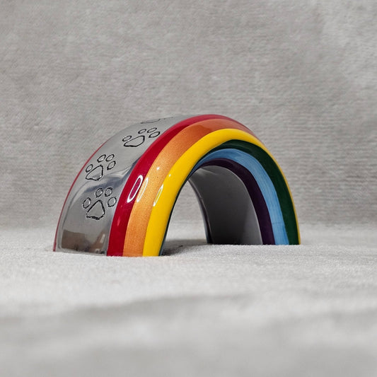 Personalised Keepsake Size Rainbow Bridge - Living Forever Memories - For then, For now, Forever.
