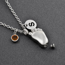 Load image into Gallery viewer, Baby Foot Cremation Necklace Urn - LFmemories - For Then, For Now, Forever.