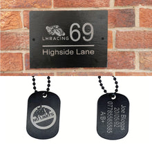 Load image into Gallery viewer, Bespoke Racing Door Plaque &amp; 50% OFF ACU Compliant ID Tags (Team/Bespoke Logos accepted) - LFmemories - For Then, For Now, Forever.