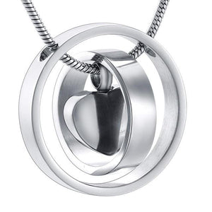 Dual Ring Loving Heart Necklace Urn. - LFmemories - For Then, For Now, Forever.