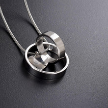 Load image into Gallery viewer, Dual Ring Loving Heart Necklace Urn. - LFmemories - For Then, For Now, Forever.