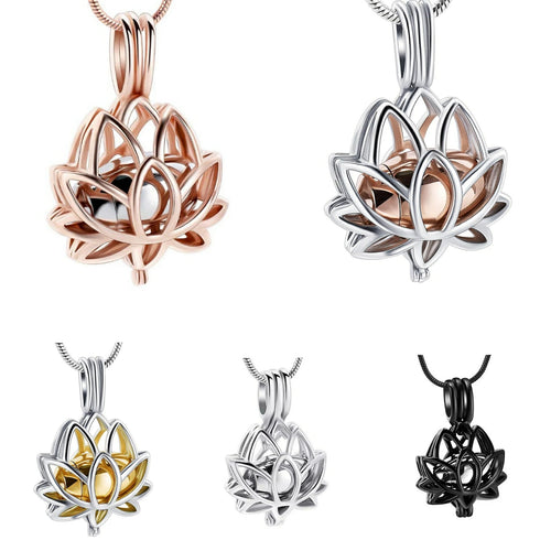 Lotus Flower Necklace Urn - LFmemories - For Then, For Now, Forever.