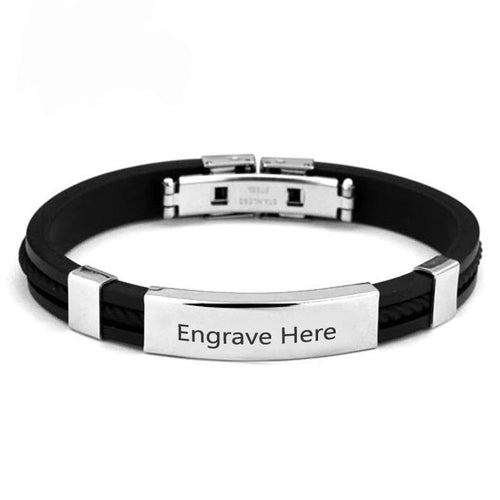 Mens Personalised Bracelet - LFmemories - For Then, For Now, Forever.