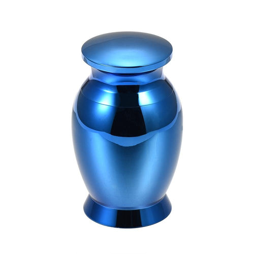 Personalised Blue Mini Keepsake Urn - LFmemories - For Then, For Now, Forever.